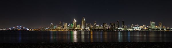 San Diego City Skyline at Nighttime