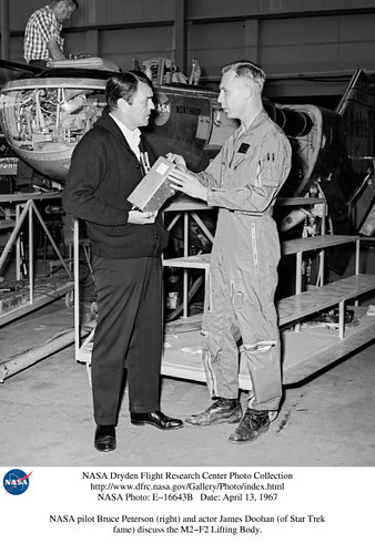 Released to Public: NASA Pilot Bruce Peterson and Star Trek's James Doohan (NASA)