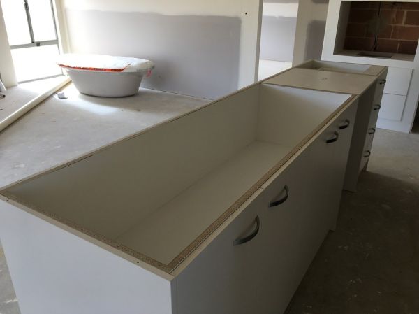 Kitchen Cabinets and Drawers, Pre-Countertop (aka Benchtop)
