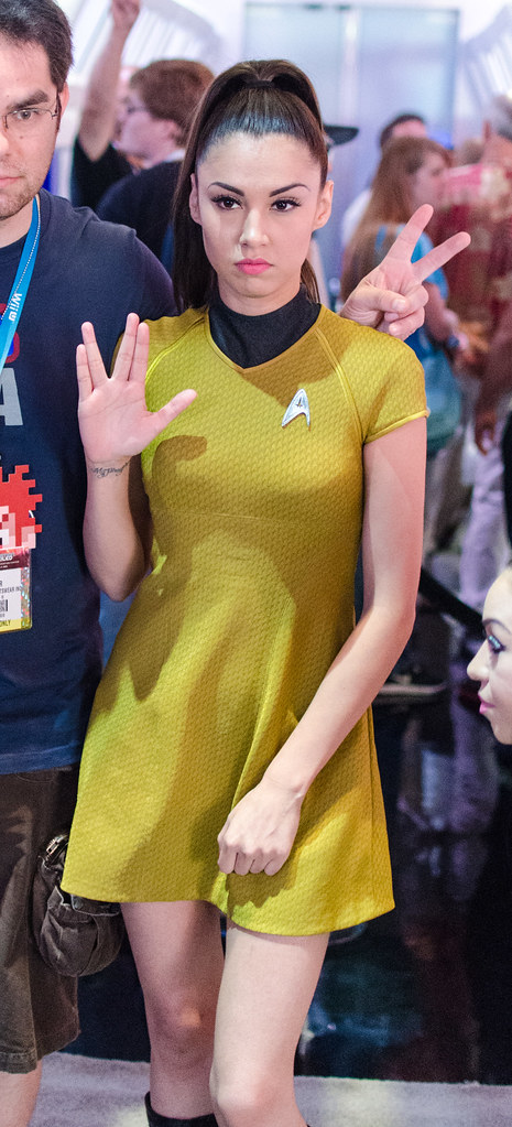 Star Trek cosplay model at E3 2012
