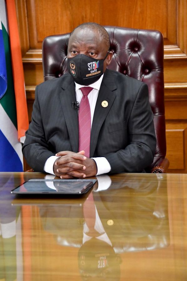 President Cyril Ramaphosa addresses nation on developments in South Africa’s risk-adjusted strategy to manage the spread of Coronavirus COVID-19