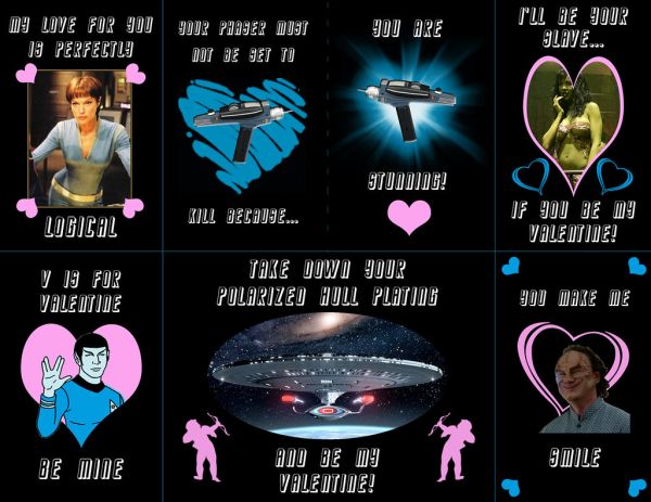 Cheesy Star Trek Valentines