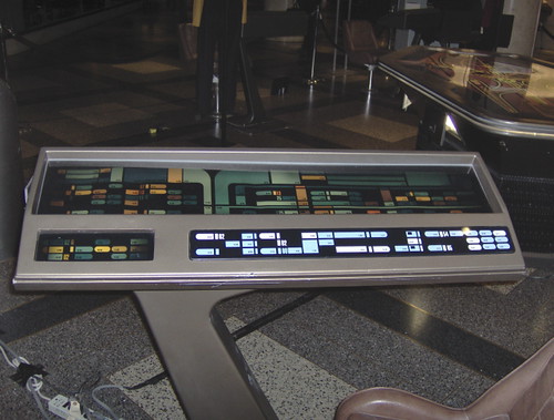 Star Trek Props: Free Standing Engineering Console from Enterprise-E