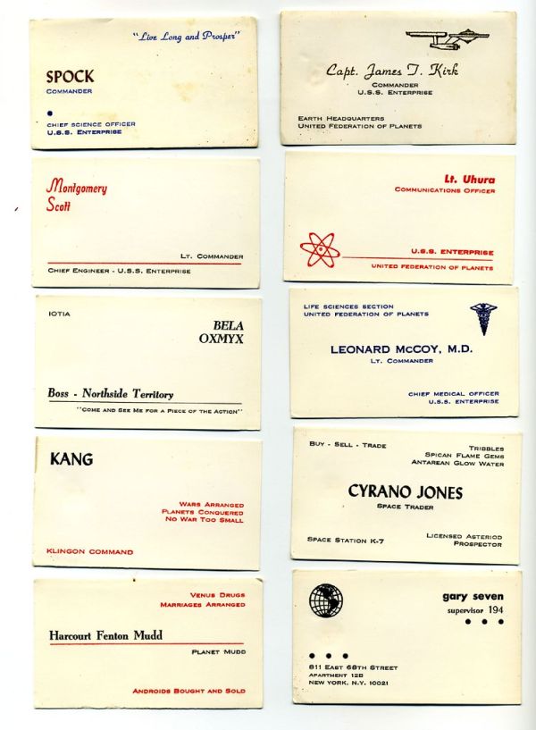 Star Trek Business Cards