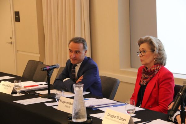 Pere Joan Pons, head of OSCE PA delegation, addresses observers, Washington DC, 5 Nov 2022