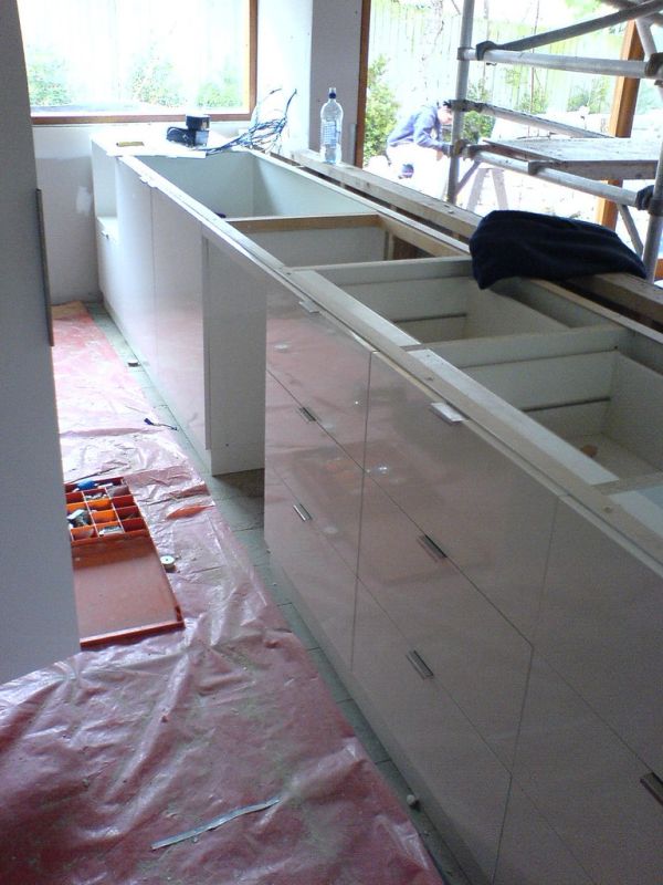 waiting on timber benchtops