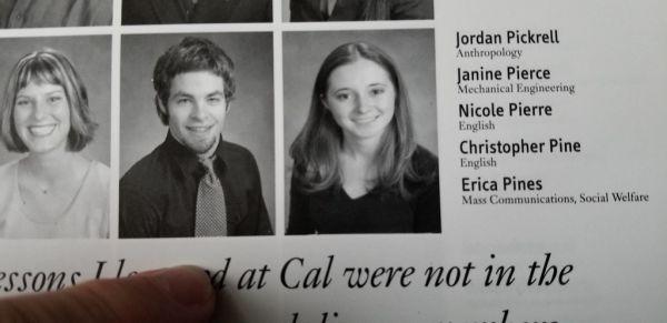 My newest addition to my Star Trek Collection. Berkeley 2002 yearbook with a class photo of Chris Pine.