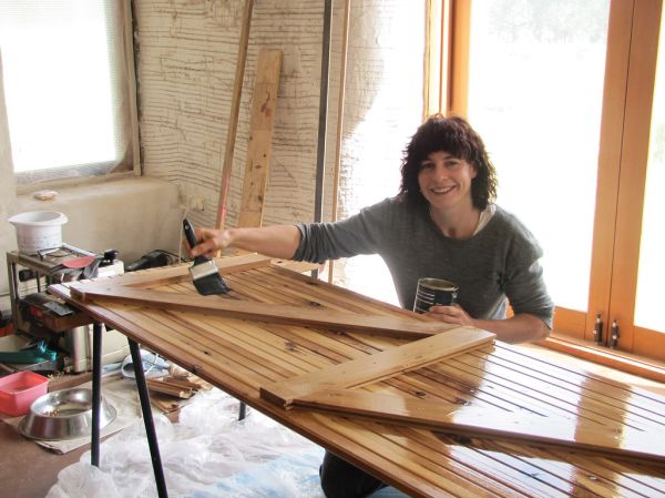 Making a Rustic Door Part 5 - Strawbale House Build in Redmond Western Australia