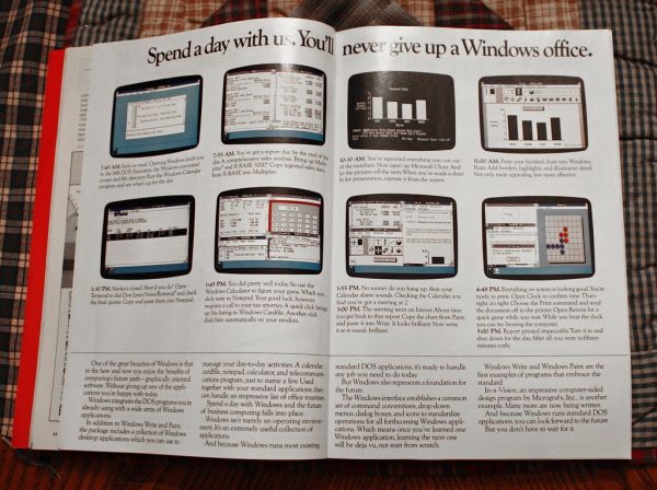 Microsoft Windows 1.0 Six-Page Advertising Insert In Byte Magazine, January 1986 (2 of 4)