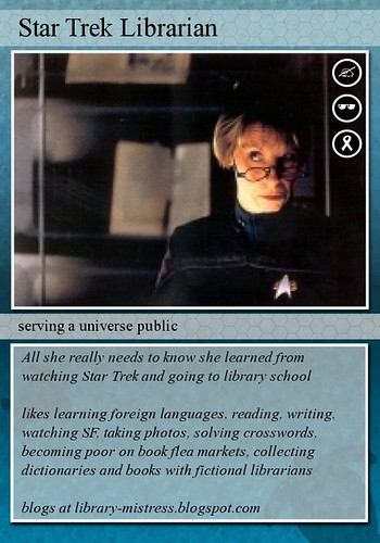 star trek librarian trading card
