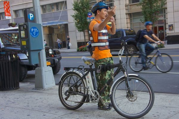New York bicycle messengers get very upset if you give them the wrong address