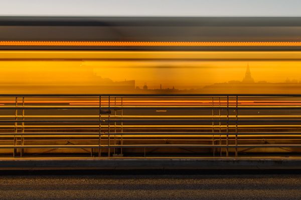 The city seen through a tram