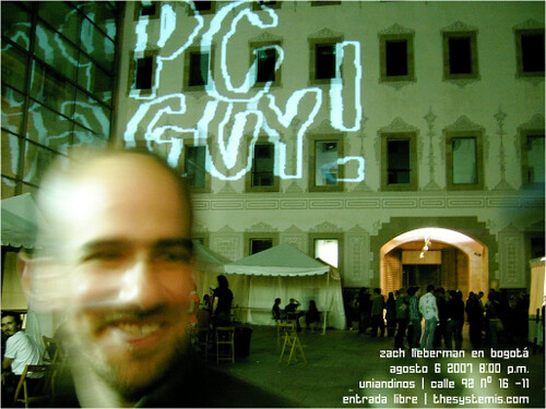 pc guy / zach lieberman en bogotá / agosto 6 2007