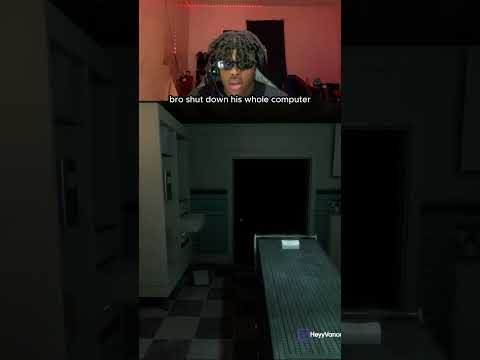 bro shut down his pc 😂 (Twitch: HeyyVance) #themortuaryassistant #horrorgaming #jumpscares