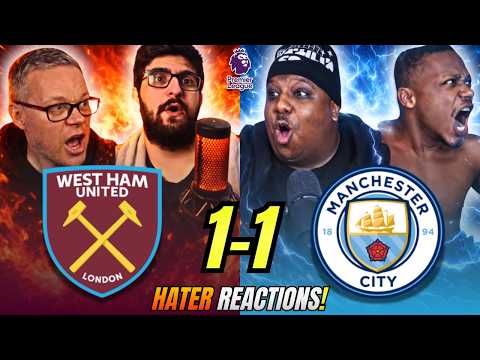 Man City's RIVAL Fans SATISFIED 😊 Watching West Ham 1-1 Man City | Premier League Rivals Reactions