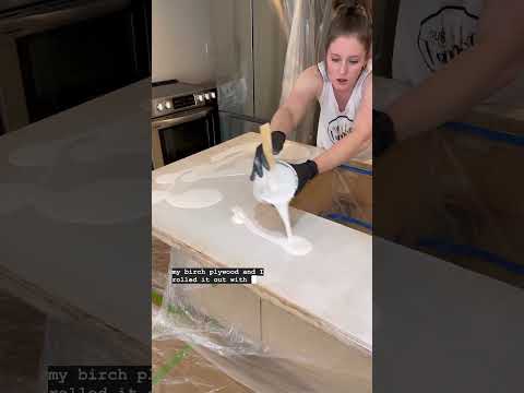 DIY Faux Marble Epoxy Countertops