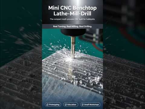Benchtop CNC Lathe-Mill Combo Machine SVANFON| Compact 3-in-1 CNC Tool for Home DIY Hobby Workshops