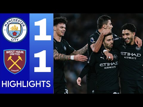 Man city vs west ham live 1-1 highlights &amp; Goals  premier league • Bernardo Silva &amp; Mavropanos Goals