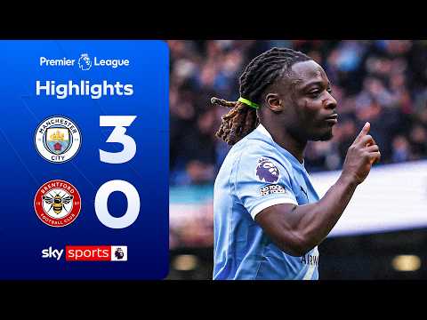 Man City move two points behind Arsenal! 🔥| Man City 3-0 Brentford | Premier League Highlights