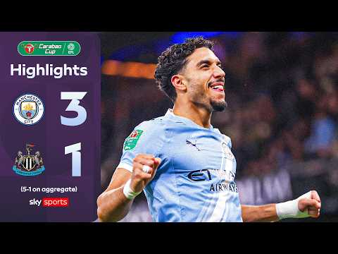 Marmoush &amp; Reijnders send City to WEMBLEY! 🏆 | Man City 3-1 Newcastle | Carabao Cup Highlights