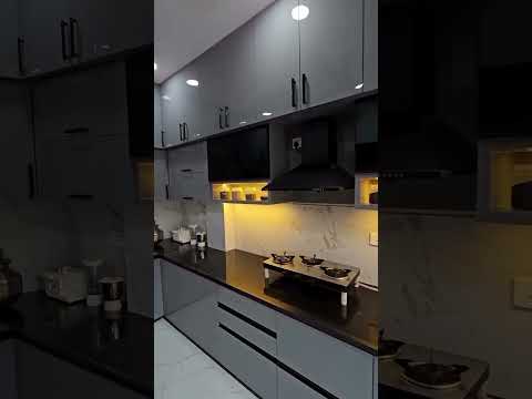 Modern Grey Modular Kitchen Cabinet Design | Latest Kitchen Interior Ideas 2025#kitchencabinets#2025