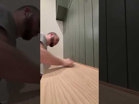Applying some #rubiomonocoat  on the oak bench top on our mudroom locker built in!