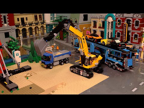 Lego City Construction site and demolition experts. Building a skyscraper in the  Lego City.