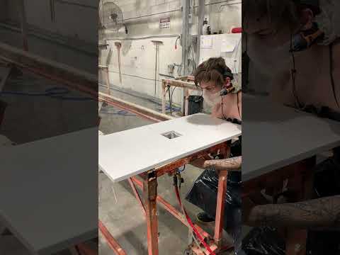 Watch This Stone Benchtop Being Cut 😳 Gold Coast Fabrication