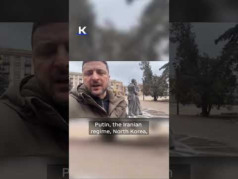President Volodymyr Zelensky recorded an address from Donetsk Oblast