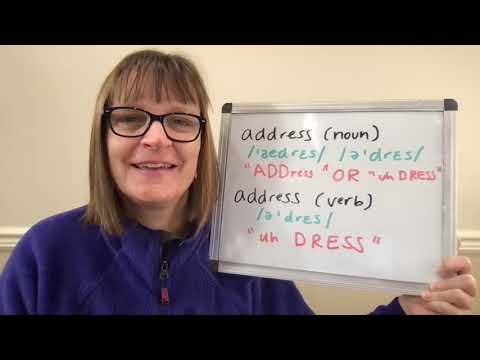 How to Pronounce ADDRESS: Noun vs. Verb (Stress Shift American English)