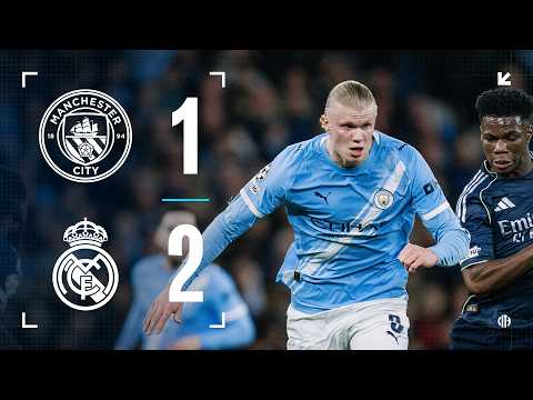 HIGHLIGHTS! 10-man Blues exit Champions League despite valiant effort | man City 1-2 Real Madrid