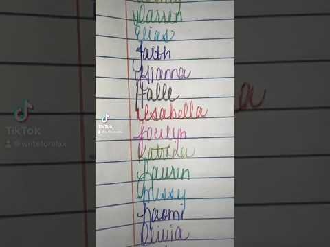 writing names ABC edition ✨full vid on tt #write #writing #names #handwriting #neathandwriting