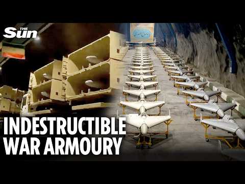 Massive underground ‘MISSILE CITY’ reveals Iran's lifetime supply of suicide drones &amp; rockets
