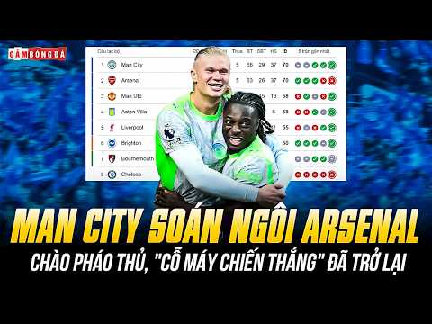 MAN CITY SOÁN NGÔI ĐẦU ARSENAL: PHÁO THỦ COI CHỪNG, "CỖ MÁY CHIẾN THẮNG" ĐÃ TRỞ LẠI