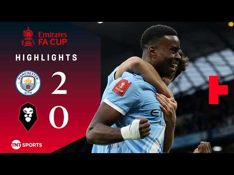 Guéhi Nets First Goal For City! 👏 | Man City 2-0 Salford | FA Cup Fourth Round Highlights