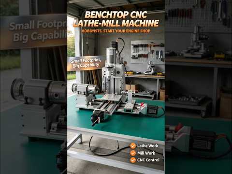 Benchtop CNC Lathe-Mill Combo Machine SVANFON| Compact 3-in-1 CNC Tool for Home DIY Hobby Workshops
