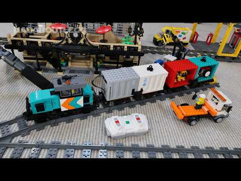 LEGO City Harbour Freight Train with Crane &amp; Truck 60509