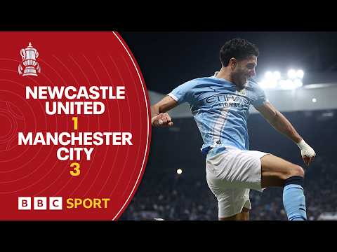 Marmoush double fires Man City past Newcastle | FA Cup | BBC Sport