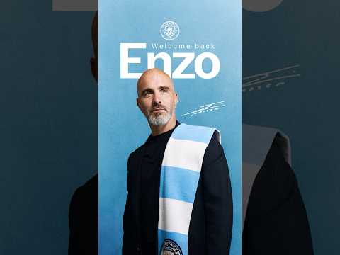 ✍️ Welcome back to City Enzo Maresca! 🩵 #mancity #shorts #signing #premierleague #city