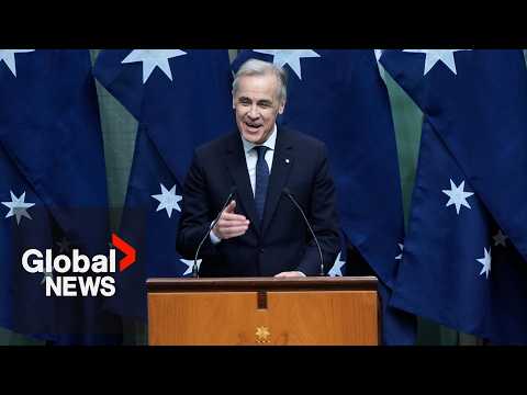 Carney calls on middle powers to band together in address to Australia’s parliament