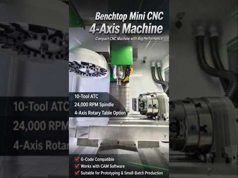 VMC215 Benchtop CNC Machining Center 4Axis CNC Mill for Makers &amp; Prototype Metal Fabrication SVANFON