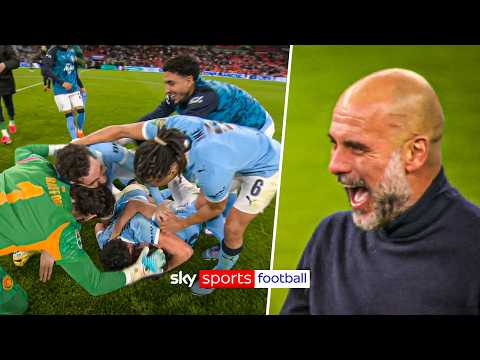 Full-time SCENES &amp; REACTION as Manchester City win the Carabao Cup! 🏆