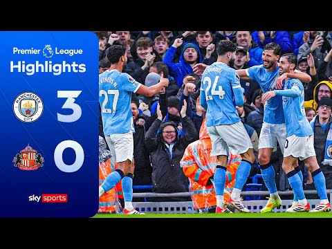 City closes the gap to Arsenal in a dominant win 📈 | Manchester City 3-0 Sunderland | EPL Highlights