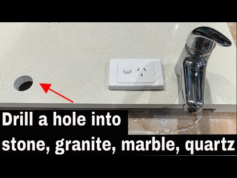 How to drill a hole in bench top / counter top