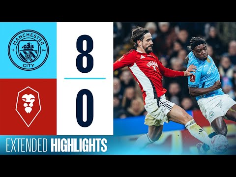 HIGHLIGHTS | Man City 8-0 Salford | McAtee hat-trick, Doku, Grealish, Mubama &amp; O'Reilly Goals!