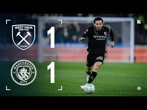 HIGHLIGHTS! City's title hopes hit after Hammers blow | West Ham 1-1 Man City