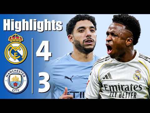 Real Madrid vs Manchester City 4-3 - All Goals &amp; Highlights - 2026
